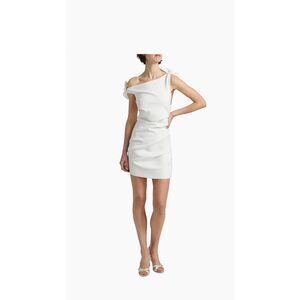 Elliatt Kimberly Off-the-Shoulder Minidress White Bridal Shower 👗 size L NWT